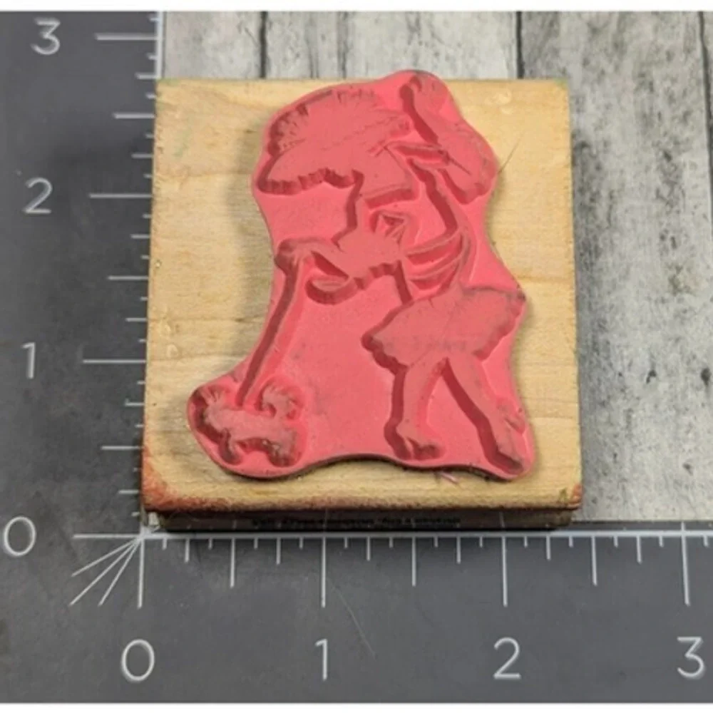Stampendous Smoochie Poochie F1135 Lady Dog 2005 Rubber Stamp Wood #i102